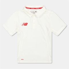 New Balance Unisex Kids' Short-Sleeve Cricket Polo Shirt Angora