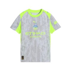 Puma Manchester City Third Shirt 2025 2026 Juniors Grey/Green