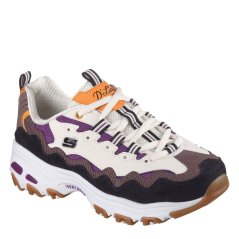 Skechers Women's D Lites Classic Low-Top Trainers Natural/Multi