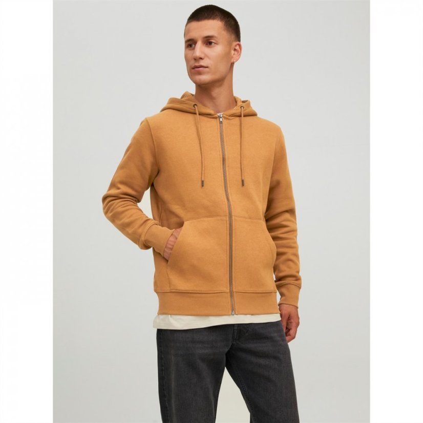 Jack and Jones Star Basic Zip Hoodie Rubber