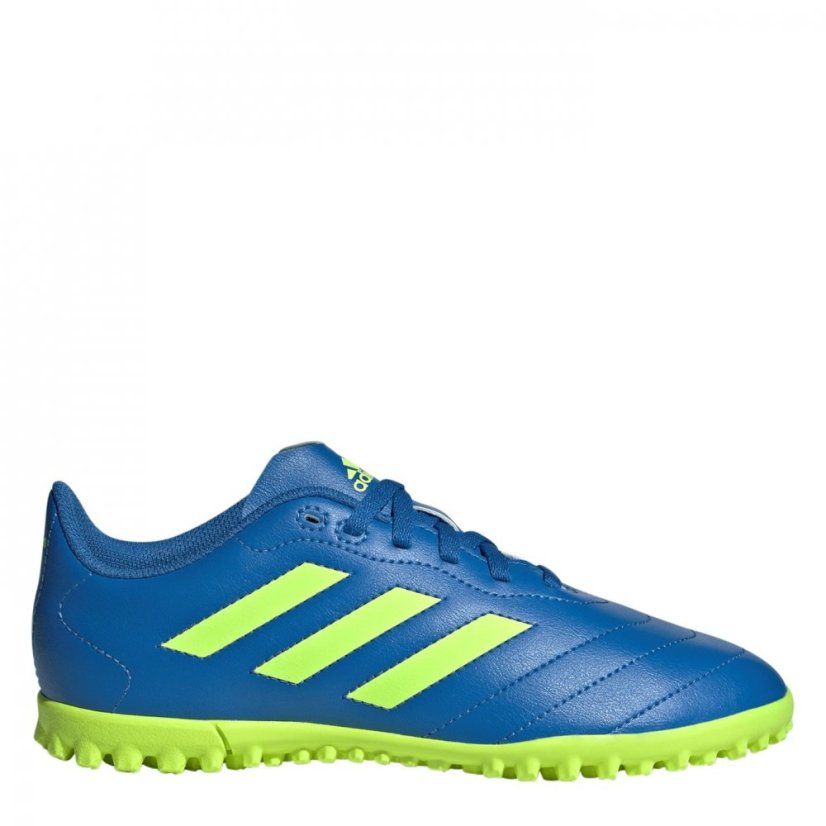 adidas Goletto Junior Astro Turf Trainers Blue/Lemon