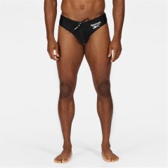 Reebok Mens Swim Briefs Wells Black