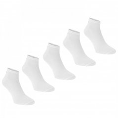 Slazenger 5 Pack Trainers Socks Junior White