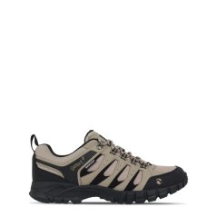 Gelert Ridgeway Waterproof Walking Shoes Mens Stone/Black