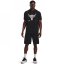 Under Armour Project Rock Terry Short Sleeve Hoodie Mens Black/White