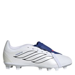 adidas Childrens adidas Predator Fold-Over Tongue Club Firm Ground Football Boots White/Blue
