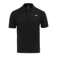 Slazenger Check Golf Polo Mens Black