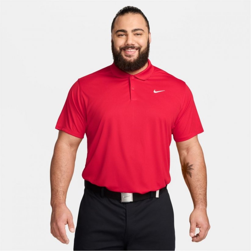 Nike Dri-FIT Victory Golf pánske polo tričko Red/White