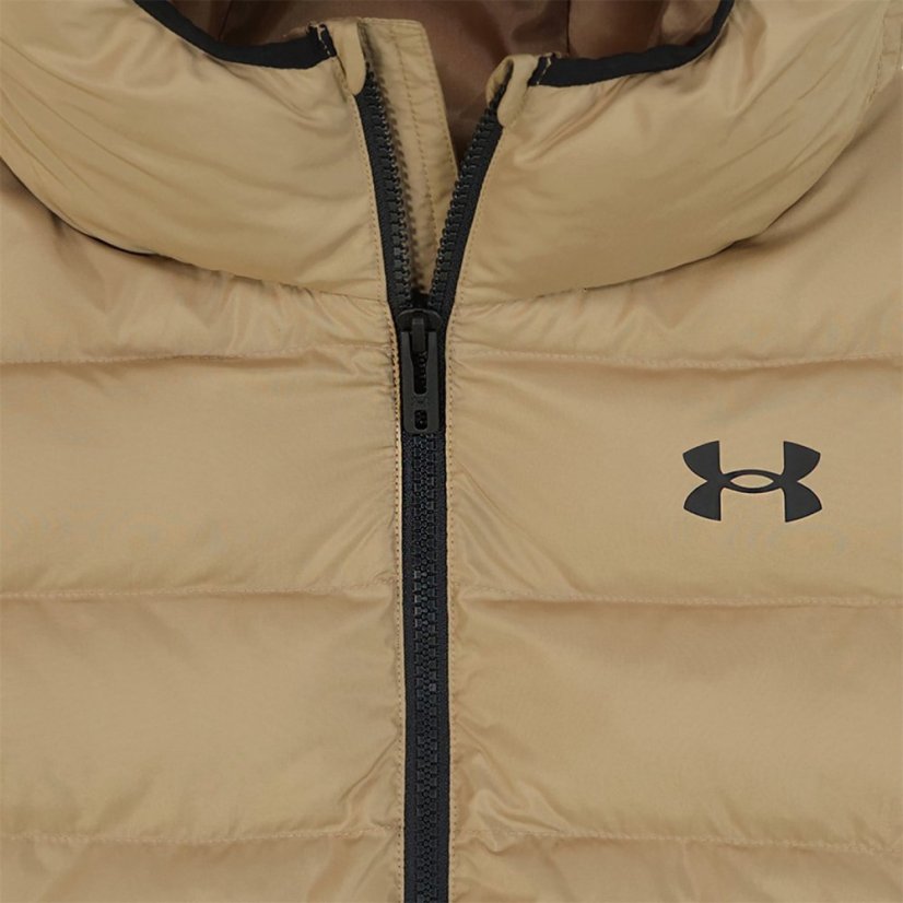 Under Armour Kids' Pronto Hooded Long Sleeve Puffer Jacket Camel Black