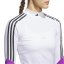adidas Women's Mock Long Sleeve Performance Polo Shirt White