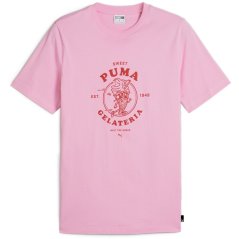 Puma Graphics Gelateria Tee T-Shirt Mens Pink/Purp