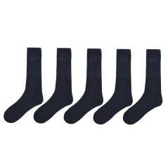 Slazenger 5 Pack Crew Socks Mens Size 7-11 Black