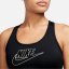 Nike Swoosh Women's Medium-Support Logo Padded Bra Black