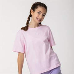 Puma Kids' Essentials Regular Fit T-Shirt Pink Emb Cat