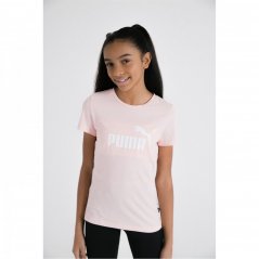 Puma No1 Logo QT Tee Junior Girls Rose Dust
