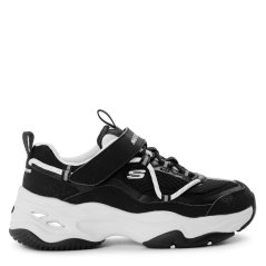 Skechers Unisex Kids' DLites4 Classic Low-Top Trainers Black/White