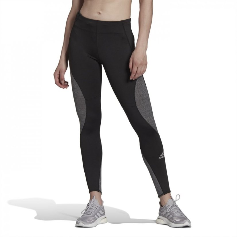 adidas Fast Running Primeblue Leggings Womens Gym Legging Black/Grefiv