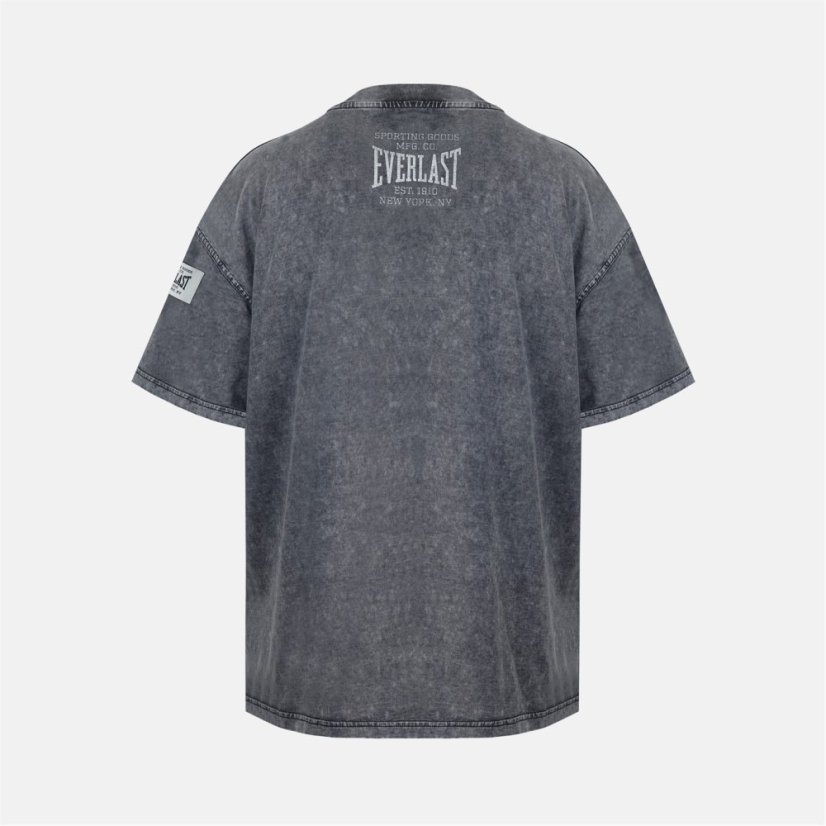 Everlast Men's NYC Logo Oversized T-Shirt Washed Grey