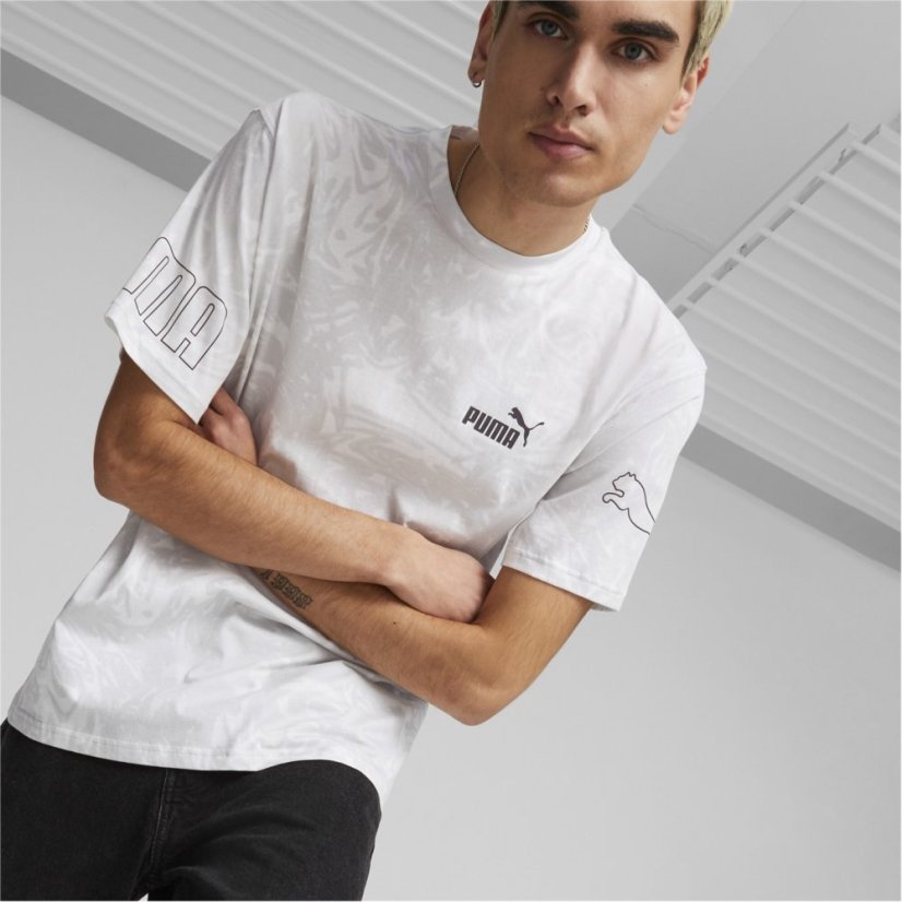 Puma POWER Summer AOP Tee PUMA White