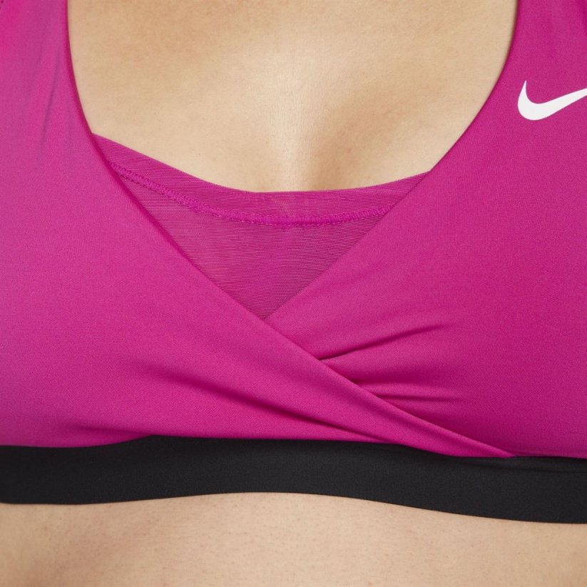Nike Swoosh Sports Bra Womens Pink/White