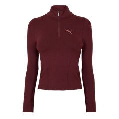 Puma Train Reg Length Half Zip Fleece Womens Aubergine