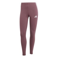 adidas Essentials 3 Stripe Leggings Womens Ruby