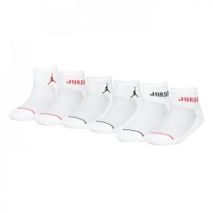 Air Jordan 6pk Ankle Sock Juniors White