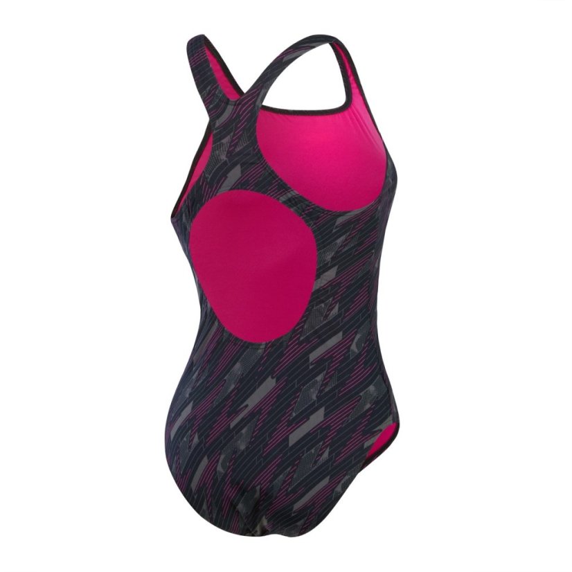 Speedo HyperBoom Medalist Swimsuit Black/ Pink