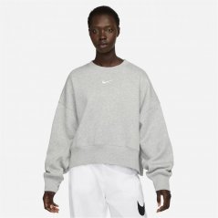Nike Sportswear Phoenix Fleece Women's Over-Oversized Crewneck Sweatshirt Grey Marl