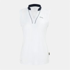 Slazenger Sleeveless dámske polo tričko White