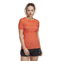 adidas Drynamo Short Sleeve Light Training Top Womens Semi Im Ornge