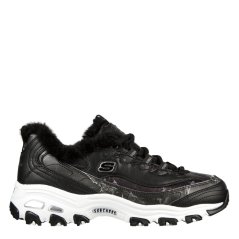Skechers Women's D Lites 1 Classic Low-Top Trainers Black