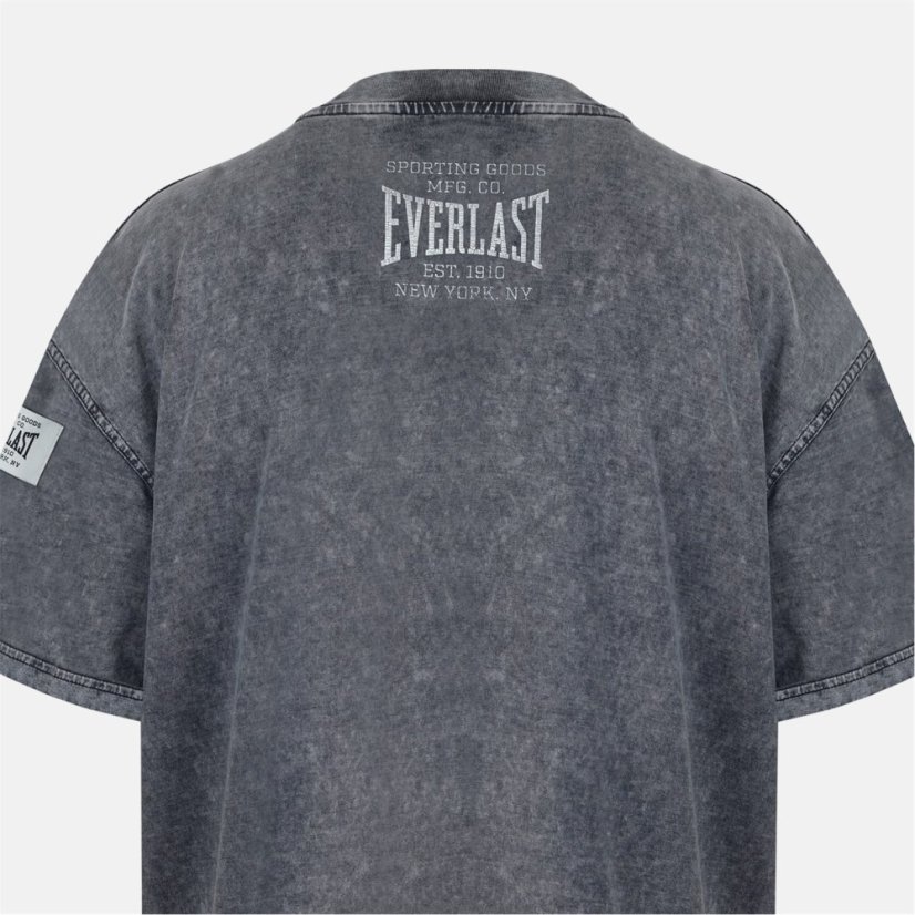 Everlast Men's NYC Linear Oversized T-Shirt Washed Grey