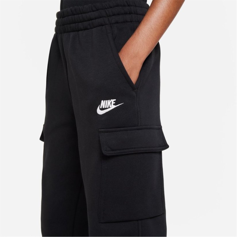 Nike Sportswear Club Fleece Cargo Jogging Bottoms Juniors Black