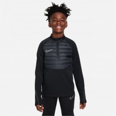Nike Therma-FIT Academy23 Big Kids' Soccer Drill Top Black/Silver