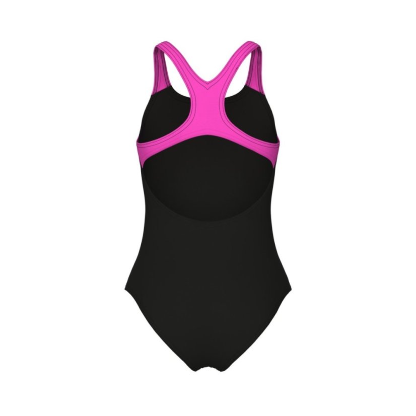 Arena Girls Poseidonia Swim Pro Back Swimsuit Black/Pink