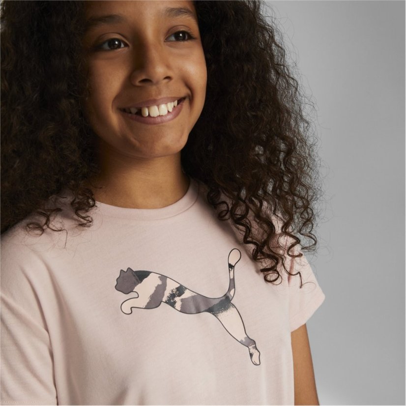Puma Sports T-Shirt Child Girls Rose Quartz