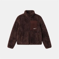 Gelert Teddy Fleece Zip-Up Jacket Juniors Brown