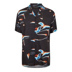 Criminal Damage Men's Warped Short Sleeve Dress Shirt Multi