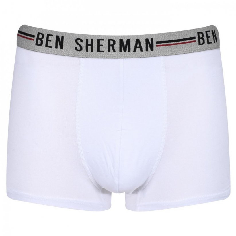 Ben Sherman Sherman 3 Pack Roman Boxer pánske šortky Blk/Wht/Gry