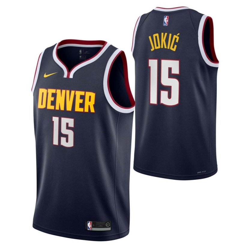 Nike Denver Nuggets Nikola Jokic #15 Jersey Blue