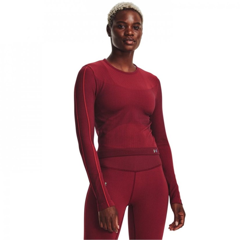 Under Armour Armour RUSH™ Seamless Long Sleeve Sports Top Womens Red