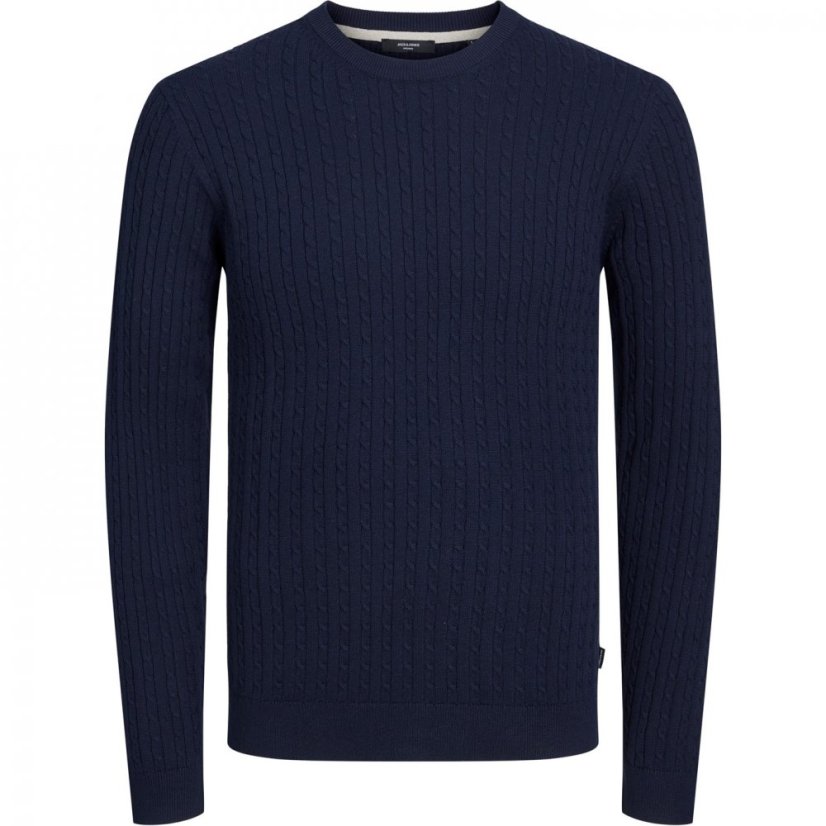 Jack and Jones Cable Knit Sweater Maritime Blue