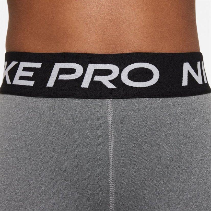 Nike Pro Shorts Junior Girls Heather/White