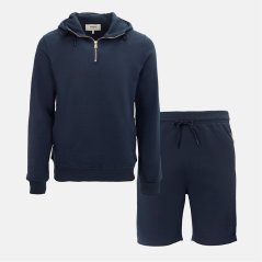 Firetrap Hood Shirt and short Set Mens Navy