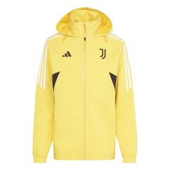 adidas Juventus Rain Jacket 2023 2024 Mens Gold