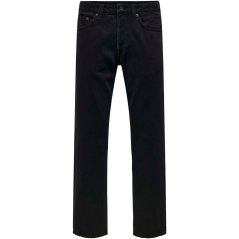 Only and Sons Men's Straight Leg Jeans Black