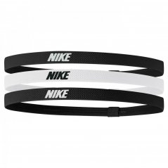 Nike 3 Pack Headbands Adults Black/White