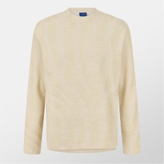 Jack and Jones Men's Pattern Crew Sweatshirt Ecru