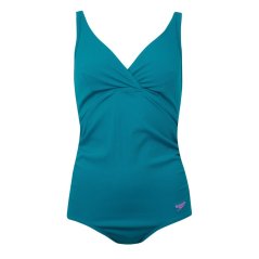 Speedo V-Neck Maternity U-Back Swimsuit Womens Green